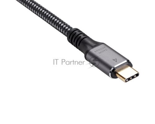Кабель USB4 TCM--TCM, 5K@60Hz, 40GBps, PD 240W, 5A, VCOM, 1.2м
