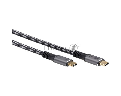 Кабель USB4 TCM--TCM, 5K@60Hz, 40GBps, PD 240W, 5A, VCOM, 1.2м