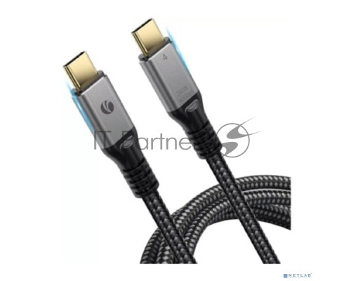Кабель USB4 TCM--TCM, 5K@60Hz, 40GBps, PD 240W, 5A, VCOM, 1.2м