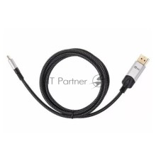 Кабель-адаптер USB 3.1 Type-Cm --> DP(m) 8K@60Hz, 1.8m , Alumi Shell,VCOM