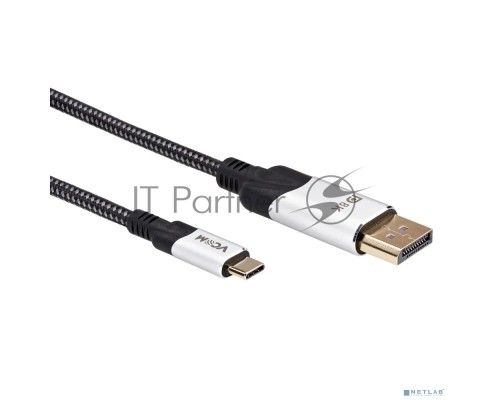Кабель-адаптер USB 3.1 Type-Cm --> DP(m) 8K@60Hz, 1.8m , Alumi Shell,VCOM