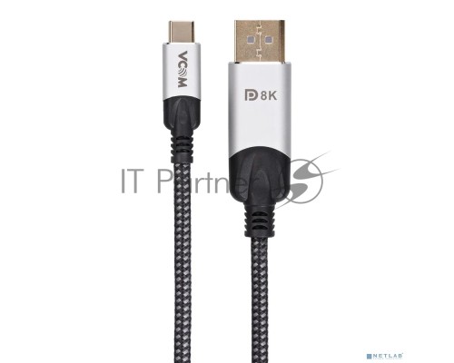 Кабель-адаптер USB 3.1 Type-Cm --> DP(m) 8K@60Hz, 1.8m , Alumi Shell,VCOM