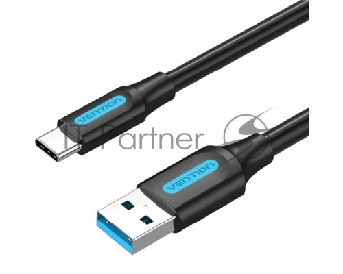 Переходник Vention USB 3.0 A Male to C Male Cable 1M Black PVC Type