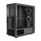 Компьютерный корпус Miditower ExeGate EVO-8243 (ATX, без БП, 2*USB+1*USB3.0, черный, 3 вент. с RGB подсветкой, боковая панель - закаленное стекло)