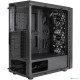 Компьютерный корпус Miditower ExeGate EVO-8243 (ATX, без БП, 2*USB+1*USB3.0, черный, 3 вент. с RGB подсветкой, боковая панель - закаленное стекло)