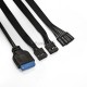 Компьютерный корпус Miditower ExeGate EVO-8243 (ATX, без БП, 2*USB+1*USB3.0, черный, 3 вент. с RGB подсветкой, боковая панель - закаленное стекло)