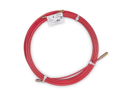 [Cabeus Коммутационные шнуры] Cabeus Pull-B-6-15m Устройство для протяжки кабеля в стояках и трубах межэтажных конструкций мини УЗК в бухте, 15м (диаметр стеклопрутка 6 мм)