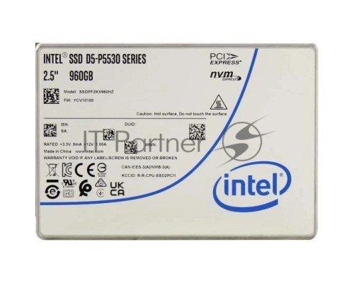 Накопитель SSD Intel D5-P5530 Series, 960GB, U.2(2.5