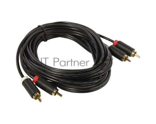 Кабель Vention аудио 2RCA M/2RCA M - 3м Чёрный