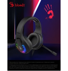 Наушники с микрофоном A4Tech Bloody G230p черный 2м накладные оголовье (G230P)