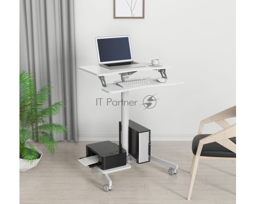 Стол для ноутбука Cactus VM-FDS108 столешница МДФ белый 71x39.2x110см (CS-FDS108WWT)