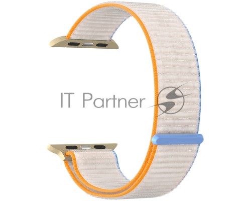 Нейлоновый ремешок для Apple Watch 42/44 mm LYAMBDA VEGA DSN-01-44-67 White milk/ Blue/ Orange