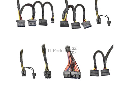 Блок питания 450W ExeGate 80 PLUS® 450PPH-LT (ATX, APFC, SC, КПД 82% (80 PLUS), 12cm fan, 24pin, (4+4)pin, PCIe, 5xSATA, 3xIDE, RTL, black, кабель 220V с защитой от выдергивания)