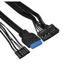 Компьютерный корпус Miditower ExeGate XP-340U-XP500 (ATX, XP500 с вент. 12см, 1*USB+2*USB3.0, аудио)