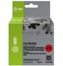 Картридж струйный Cactus CS-PG440 черный (180стр.) для Canon PIXMA MG2140/MG3140