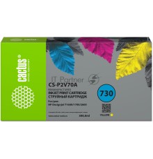 Картридж струйный Cactus CS-P2V70A №730 желтый (300мл) для HP Designjet T1600/1700/2600