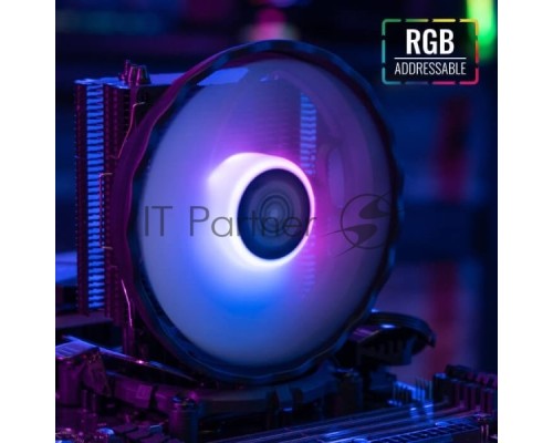 Кулер для процессора Cooler AeroCool Rave 3 ARGB черный 120мм алюминий/медь 1800rpm 4-pin 27db 125Вт