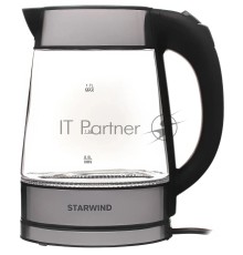Чайник электрический Starwind SKG3311, 2200Вт, черный и серебристый