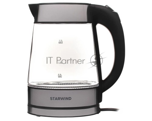 Чайник электрический Starwind SKG3311, 2200Вт, черный и серебристый