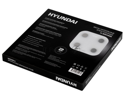 Весы напольные электронные Hyundai H-BS03686 макс.180кг белый