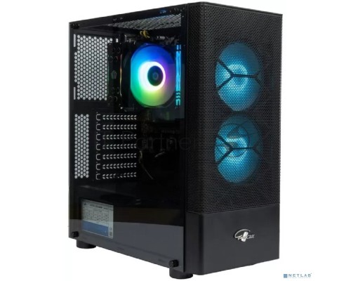 Компьютерный корпус ATX Eurocase B02RGB черный, без БП, RGB, закаленное стекло, USB3.0