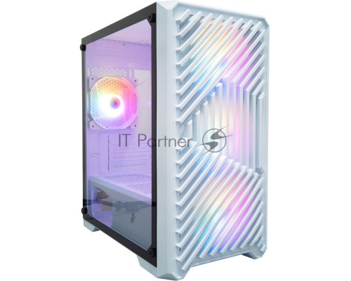 Компьютерный корпус 1STPLAYER TRILOBITE T5 White / mATX, TG / 4x120mm LED fans inc. / T5-WH-4F1-W