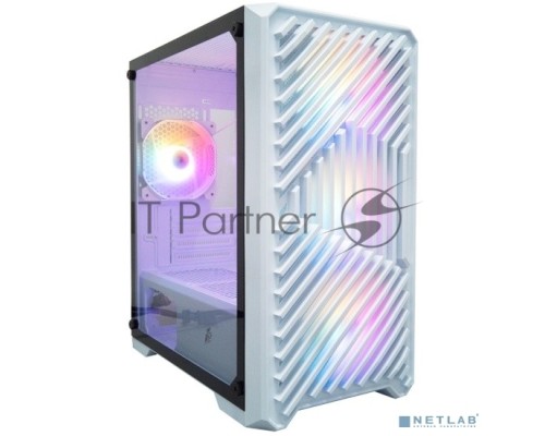 Компьютерный корпус 1STPLAYER TRILOBITE T5 White / mATX, TG / 4x120mm LED fans inc. / T5-WH-4F1-W