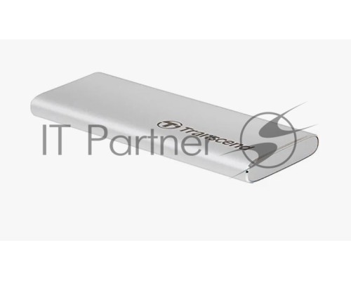 Накопитель External SSD Transcend 250Gb ESD260C <TS250GESD260C> (USB3.1 gen 2, Type C 520/460Mbs, 3D NAND, 81x34x8mm, 33g) Silver