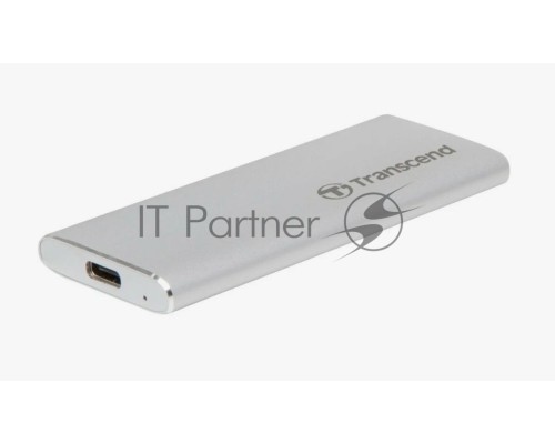 Накопитель External SSD Transcend 250Gb ESD260C <TS250GESD260C> (USB3.1 gen 2, Type C 520/460Mbs, 3D NAND, 81x34x8mm, 33g) Silver