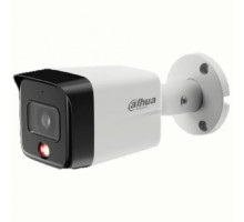 DAHUA DH-IPC-HFW1839TCP-A-IL-0280B-S6 Уличная цилиндрическая IP-видеокамера SmartDualLight 8Мп, 1/2.7” CMOS, объектив 2.8мм, обнаружение людей, микрофон, ИК 30м, LED 30м, IP67, металл/пластик