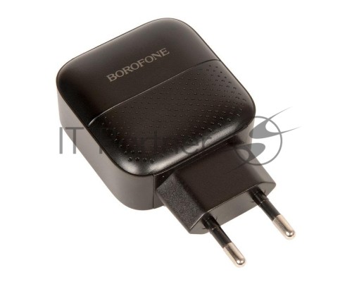 Зарядное устройство BOROFONE BA46A Premium, один порт USB, один порт Type-C, PD, 18W, 5V, 3.0A, черный