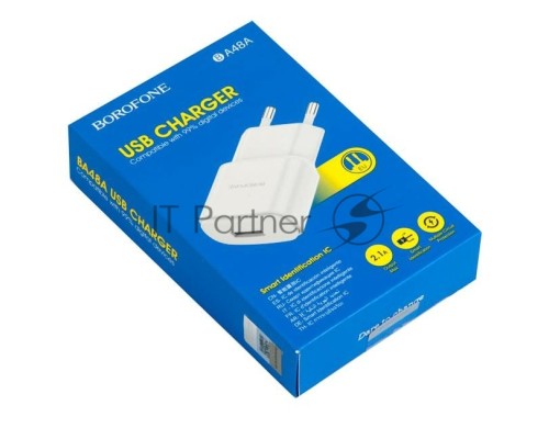 Зарядное устройство BOROFONE BA48A Orion single port charger(EU), белый