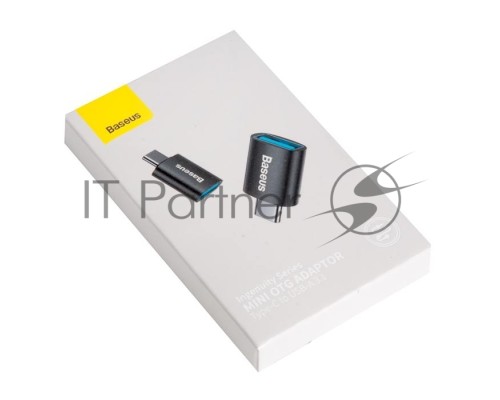 Переходник BASEUS Ingenuity Series Mini OTG, Type-C - USB-A 3.1, черный