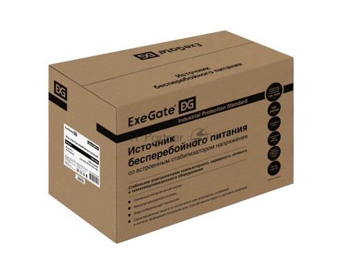 Источник бесперебойного питания  ExeGate EX292615RUS SpecialPro UNB-3000.LED.AVR.2SH.4C13.RJ.USB <3000VA/1800W,LED, AVR,2*Schuko+4*C13,RJ45/11,USB, металлический корпус, Black>