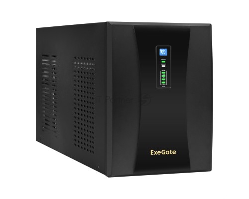 Источник бесперебойного питания  ExeGate EX292615RUS SpecialPro UNB-3000.LED.AVR.2SH.4C13.RJ.USB <3000VA/1800W,LED, AVR,2*Schuko+4*C13,RJ45/11,USB, металлический корпус, Black>