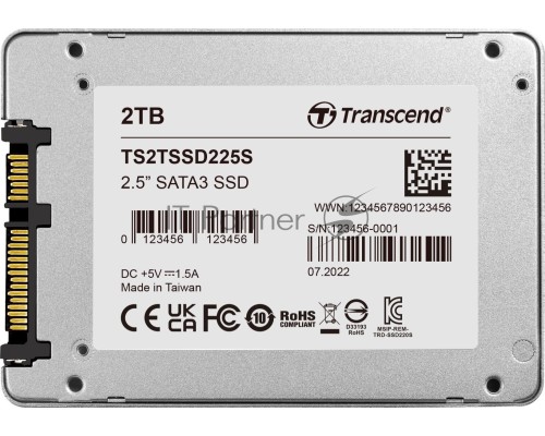 Накопитель Transcend SSD SSD225S, 2.0TB, 2.5