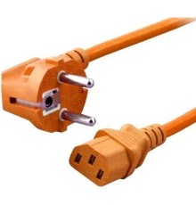 Кабель ACD ZJE-001 Шнур (кабель питания) ACD SUPER HEAVY DUTY 3*2,5 S22C13, (Schuko - C13), 10А, оранжевый, 2,0 м {50}