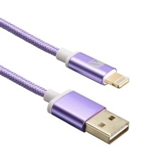 Кабели USB ACD USB кабель ACD-Style Lightning ; USB-A 2-сторонние коннекторы, нейлон, 1м, фиолетовый (ACD-U913-P6P)
