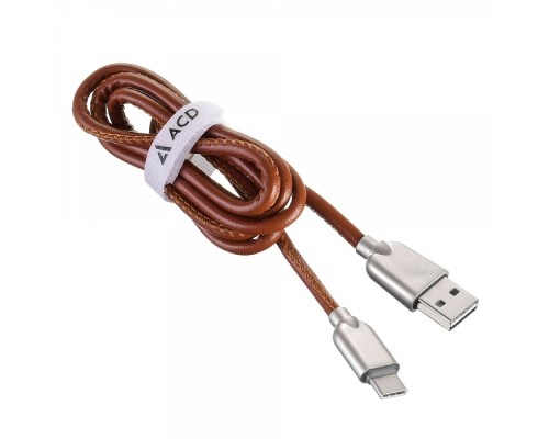 [Контроллер] Кабели USB ACD USB кабель ACD-Allure Type-C ; USB-A Кожа, 1м, коричневый (ACD-U926-C2N)