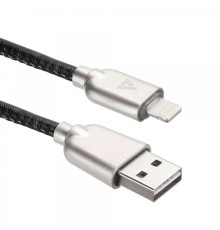 Кабели USB ACD USB кабель ACD-Allure Lightning ; USB-A Кожа, 1м, черный (ACD-U926-P5B)