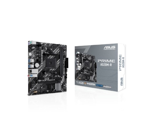 [Материнская плата] ASUS PRIME A520M-R (Socket AM4, mATX, 2xDDR4(64GB), HDMI 2.1, 1xPCIe 3.0x16/1xPCIe 3.0, 1xLAN, 4xSATA 6Gb/s, 1xM.2, 4xUSB 3.2, 2xUSB 2.0, 2xPS/2)