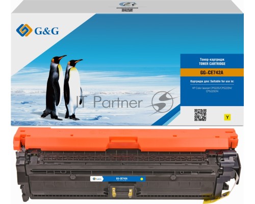 Картридж лазерный G&G GG-CE742A желтый (7300стр.) для HP LJ CP5220/CP5221/CP5223/CP5225