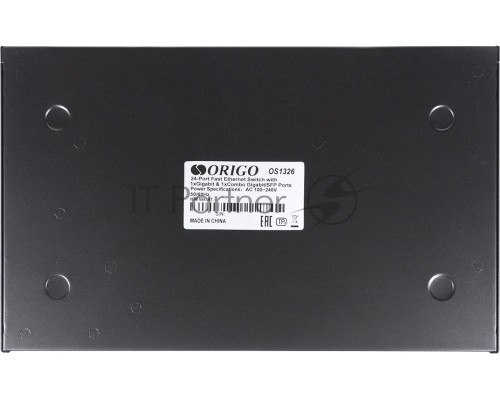 Настраиваемый L2-коммутатор ORIGO OS1326/A1A 24x100Base-TX, 1x1000Base-T, 1xCombo 1000Base-T/SFP