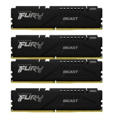 Память оперативная/ Kingston 64GB 6000MT/s DDR5 CL40 DIMM (Kit of 4) FURY Beast Black XMP