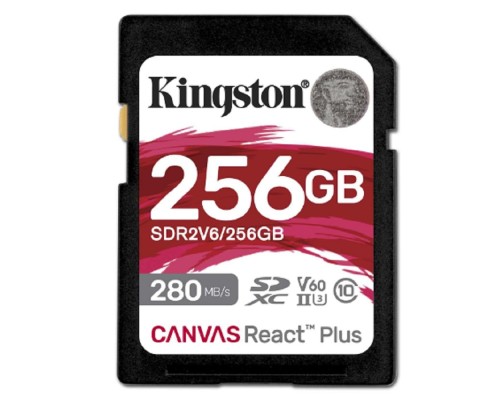 [Карта памяти ] SecureDigital 256GB Kingston SDR2V6/256GB Canvas React Plus w/o adapter