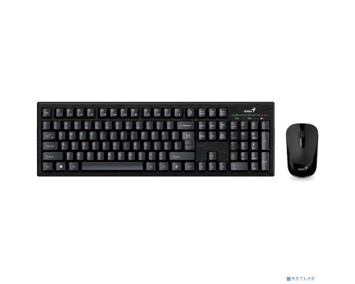 Комплект беспроводной Genius Smart KM-8101 (клавиатура KM-8101/k и мышь NX-7020), Black