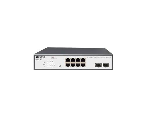 [Сетевое оборудование] ORIGO OS2410P/120W/A1A Настраиваемый L2 PoE-коммутатор 8x1000Base-T PoE+, 2x1000Base-X SFP, PoE-бюджет 120 Вт