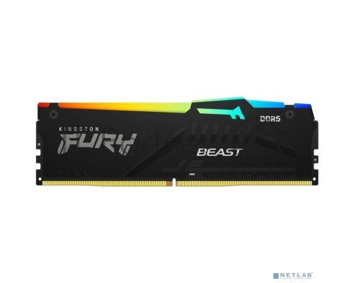 Оперативная память Kingston 16GB 6000MT/s DDR5 CL40 DIMM FURY Beast RGB