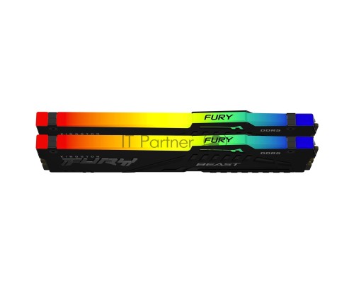 Оперативная память Kingston 16GB 6000MHz DDR5 CL40 DIMM (Kit of 2) FURY Beast RGB