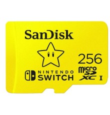 Micro SecureDigital 256GB SanDisk for Nintendo Switch Class 10, UHS-I, W90, R 100 МБ/с, <SDSQXAO-25